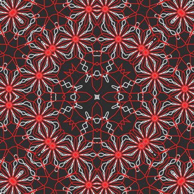 Kusursuz bir Noel deseni. Kırmızı Noel arkaplanı. Mutlu noeller. Mutlu yıllar..