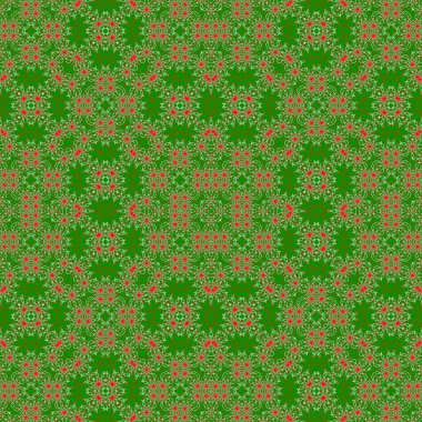 Kusursuz bir Noel deseni. Noel arkaplanı yeşil. Soyut desen