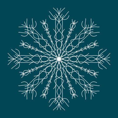 Mavi arka planda kar taneleri. Kusursuz kar taneleri deseni. Noel arkaplanı. Mutlu yıllar.