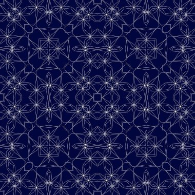 Kusursuz bir Noel deseni. Noel arka planı mavisi. Kar tanesi deseni. Mutlu yıllar.