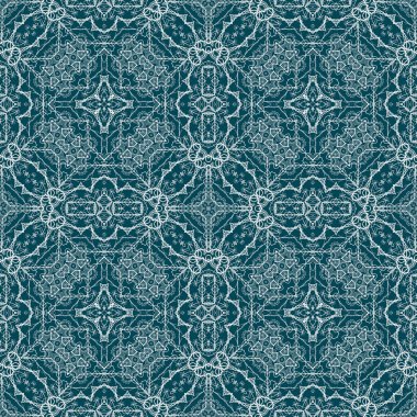 Kusursuz bir Noel deseni. Noel arka planı mavisi. Kar tanesi deseni. Mutlu yıllar.