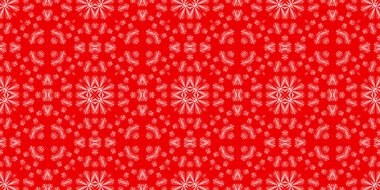 Kusursuz bir Noel deseni. Noel afişi kırmızı. Buz deseni. Mutlu yıllar..
