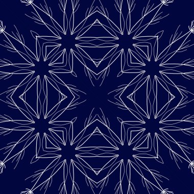 Kusursuz bir Noel deseni. Noel arka planı mavisi. Kar tanesi deseni. Mutlu yıllar.