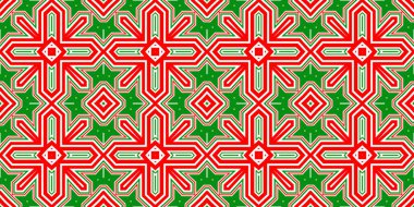 Kusursuz desenli pankart kırmızı ve yeşil. Kırmızı ve yeşil Noel şablonu. Mutlu noeller. Mutlu yıllar..