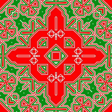 Kusursuz kare desenli kırmızı ve yeşil. Noel deseni yeşil ve kırmızı. Mutlu noeller. Mutlu yıllar..