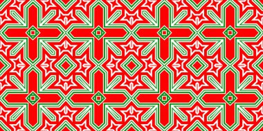 Kusursuz desenli pankart kırmızı ve yeşil. Kırmızı ve yeşil Noel şablonu. Mutlu noeller. Mutlu yıllar..