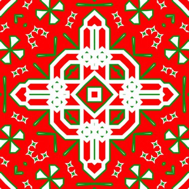 Kusursuz kare desenli kırmızı ve yeşil. Noel deseni yeşil ve kırmızı. Mutlu noeller. Mutlu yıllar..