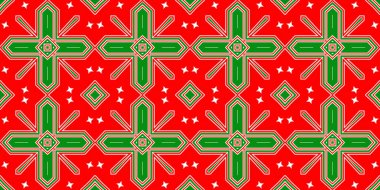 Kusursuz desenli pankart kırmızı ve yeşil. Kırmızı ve yeşil Noel şablonu. Mutlu noeller. Mutlu yıllar..