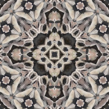 Doğal taşın kusursuz mozaiği. Doğal taşın dokusu. Mozaik kaleydoskop gri ve sarı