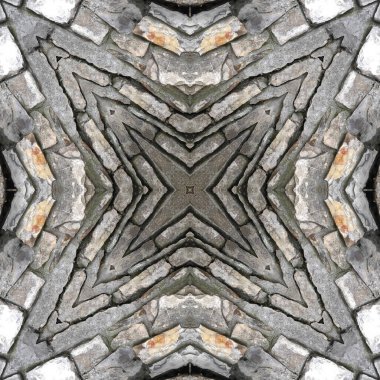 Doğal taşın kusursuz mozaiği. Doğal taşın dokusu. Mozaik kaleydoskop gri ve sarı