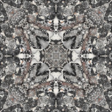 Doğal taşın kusursuz mozaiği. Doğal taşın dokusu. Mozaik kaleydoskop gri ve sarı