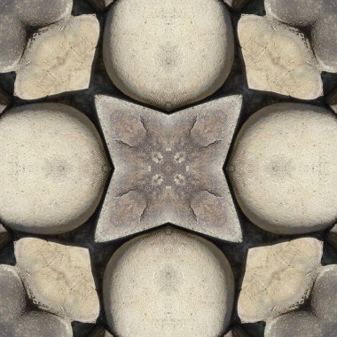 Doğal taşın kusursuz mozaiği. Doğal taşın dokusu. Mozaik kaleydoskop gri ve sarı