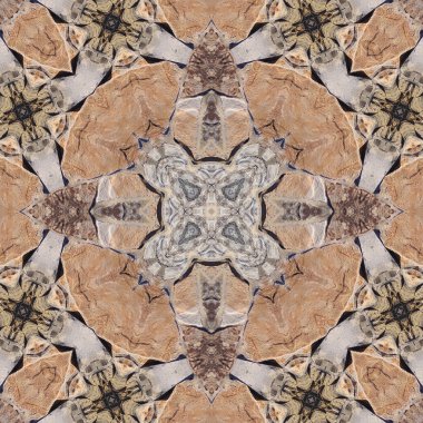 Doğal taşın kusursuz mozaiği. Doğal taşın dokusu. Mozaik kaleydoskop gri ve sarı