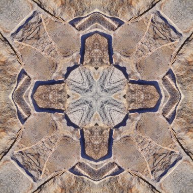 Doğal taşın kusursuz mozaiği. Doğal taşın dokusu. Mozaik kaleydoskop gri ve sarı