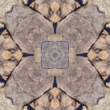 Doğal taşın kusursuz mozaiği. Doğal taşın dokusu. Mozaik kaleydoskop gri ve sarı