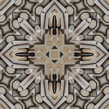 Doğal taşın kusursuz mozaiği. Doğal taşın dokusu. Mozaik kaleydoskop gri ve sarı