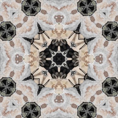 Doğal taşın kusursuz mozaiği. Doğal taşın dokusu. Mozaik kaleydoskop gri ve sarı