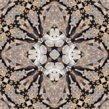 Doğal taşın kusursuz mozaiği. Doğal taşın dokusu. Mozaik kaleydoskop gri ve sarı