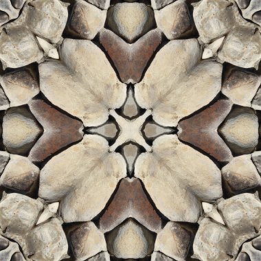 Doğal taşın kusursuz mozaiği. Doğal taşın dokusu. Mozaik kaleydoskop gri ve sarı