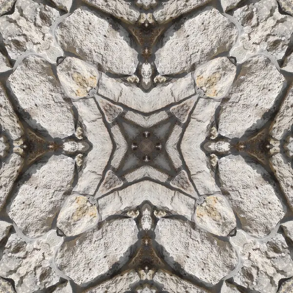 Doğal taşın kusursuz mozaiği. Doğal taşın dokusu. Mozaik kaleydoskop gri ve sarı