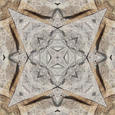 Doğal kayanın kusursuz deseni. Doğal taşın sarı ve gri dokusu. Taştan mozaik kaleydoskop