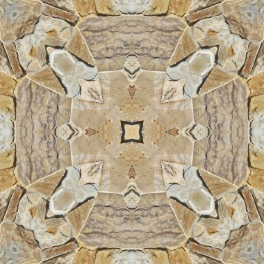 Doğal kayanın kusursuz deseni. Doğal taşın sarı ve gri dokusu. Taştan mozaik kaleydoskop