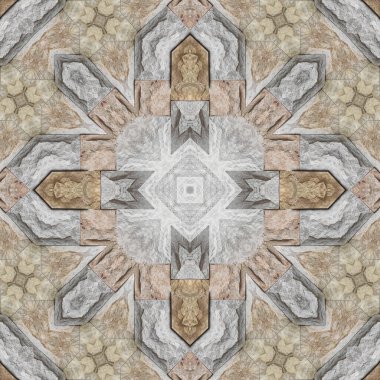 Doğal kayanın kusursuz deseni. Doğal taşın sarı ve gri dokusu. Taştan mozaik kaleydoskop