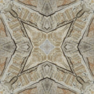 Doğal kayanın kusursuz deseni. Doğal taşın sarı ve gri dokusu. Taştan mozaik kaleydoskop