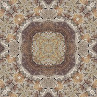 Doğal kayanın kusursuz deseni. Doğal taşın sarı ve gri dokusu. Taştan mozaik kaleydoskop