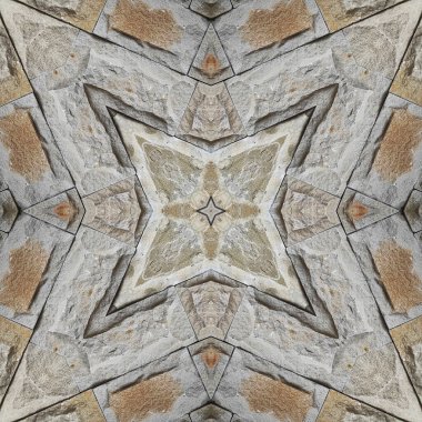 Doğal kayanın kusursuz deseni. Doğal taşın sarı ve gri dokusu. Taştan mozaik kaleydoskop