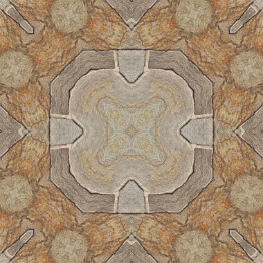 Doğal kayanın kusursuz deseni. Doğal taşın sarı ve gri dokusu. Taştan mozaik kaleydoskop