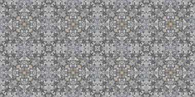 Küçük doğal yuvarlak taşın kusursuz deseni. Doğal taşın gri dokusu. Mozaik kaleydoskop gri mineral. Coğrafi