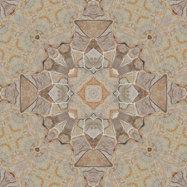 Doğal kayanın kusursuz deseni. Doğal taşın sarı ve gri dokusu. Taştan mozaik kaleydoskop