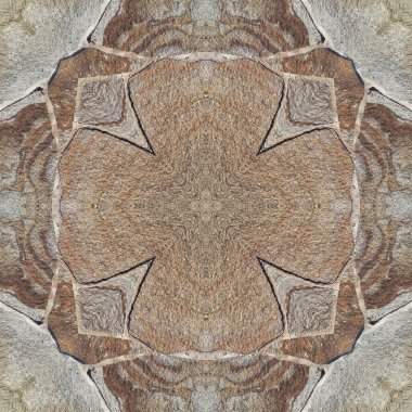 Doğal kayanın kusursuz deseni. Doğal taşın sarı ve gri dokusu. Taştan mozaik kaleydoskop