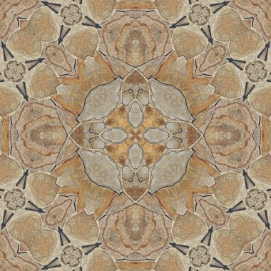 Doğal kayanın kusursuz deseni. Doğal taşın sarı ve gri dokusu. Taştan mozaik kaleydoskop