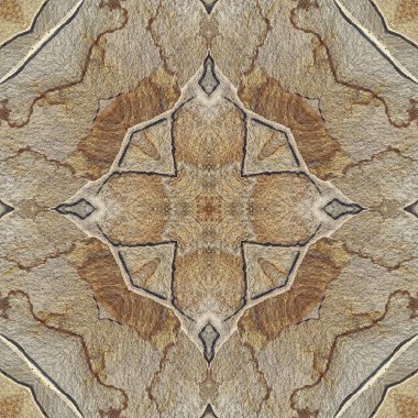 Doğal kayanın kusursuz deseni. Doğal taşın sarı ve gri dokusu. Taştan mozaik kaleydoskop