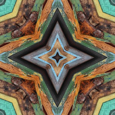 Kusursuz renkli desen. Tahta ve kumaşın renkli dokusu. Mozaik kaleydoskop çok renkli.