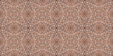 Kusursuz tuğla deseni. Tuğla duvar dokusu. Mozaik kaleydoskop tuğla duvar