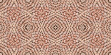 Kusursuz tuğla deseni. Tuğla duvar dokusu. Mozaik kaleydoskop tuğla duvar