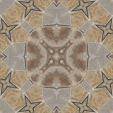 Doğal kayanın kusursuz deseni. Doğal taşın sarı ve gri dokusu. Taştan mozaik kaleydoskop