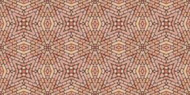 Kusursuz tuğla deseni. Tuğla duvar dokusu. Mozaik kaleydoskop tuğla duvar