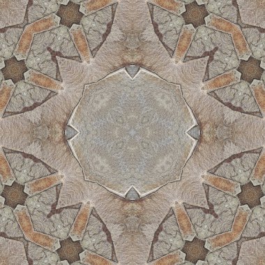 Doğal kayanın kusursuz deseni. Doğal taşın sarı ve gri dokusu. Taştan mozaik kaleydoskop