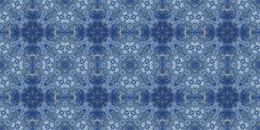 Bulutların ve gökyüzünün kusursuz deseni. Mavi gökyüzü ve beyaz bulutların dokusu. Mozaik kaleydoskop