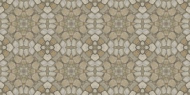 Doğal yuvarlak taşın kusursuz deseni. Doğal taşın gri dokusu. Mozaik kaleydoskop gri mineral.