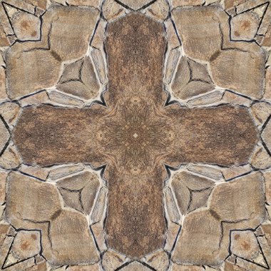 Doğal kayanın kusursuz deseni. Doğal taşın sarı ve gri dokusu. Taştan mozaik kaleydoskop