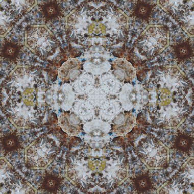 Gri dokuların kusursuz deseni. Mozaik kaleydoskop