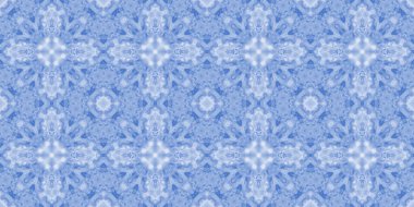 Bulutların ve gökyüzünün kusursuz deseni. Mavi gökyüzü ve beyaz bulutların dokusu. Mozaik kaleydoskop