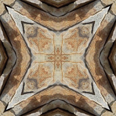 Doğal kayanın kusursuz deseni. Doğal taşın sarı ve gri dokusu. Taştan mozaik kaleydoskop