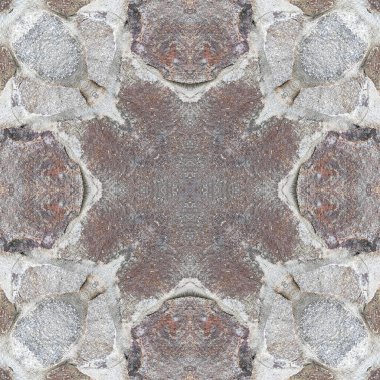 Gri mineralin kusursuz deseni. Gri doğal kaya ve taş dokusu. Mozaik kaleydoskop