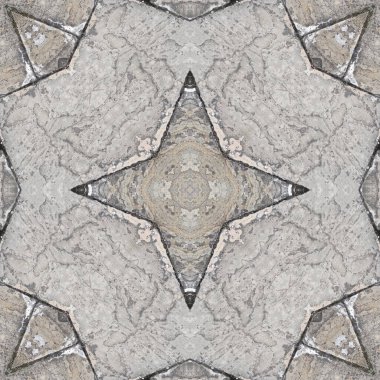 Gri mineralin kusursuz deseni. Gri doğal kaya ve taş dokusu. Mozaik kaleydoskop